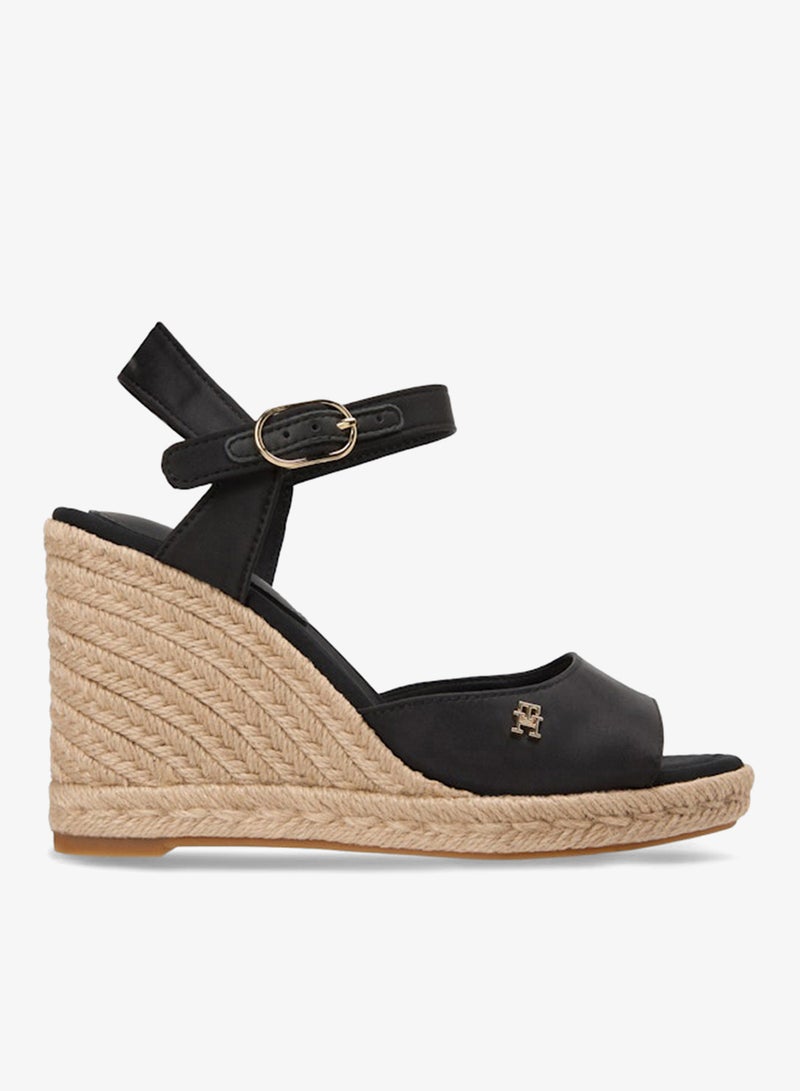 TOMMY HILFIGER Satin TH Monogram Wedge Espadrilles - Image 1